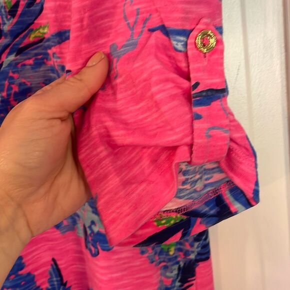 Lilly Pulitzer Surfcrest dress tiki pink Out on a limb print M - Picture 7 of 12